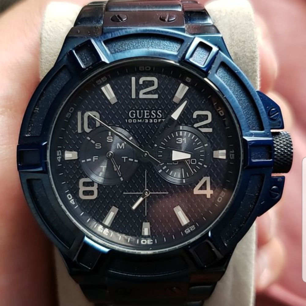 Blue Guess watch